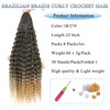 Auxemuen 8 Packs Pre Looped Micro Curly Crochet Hair Brazilian