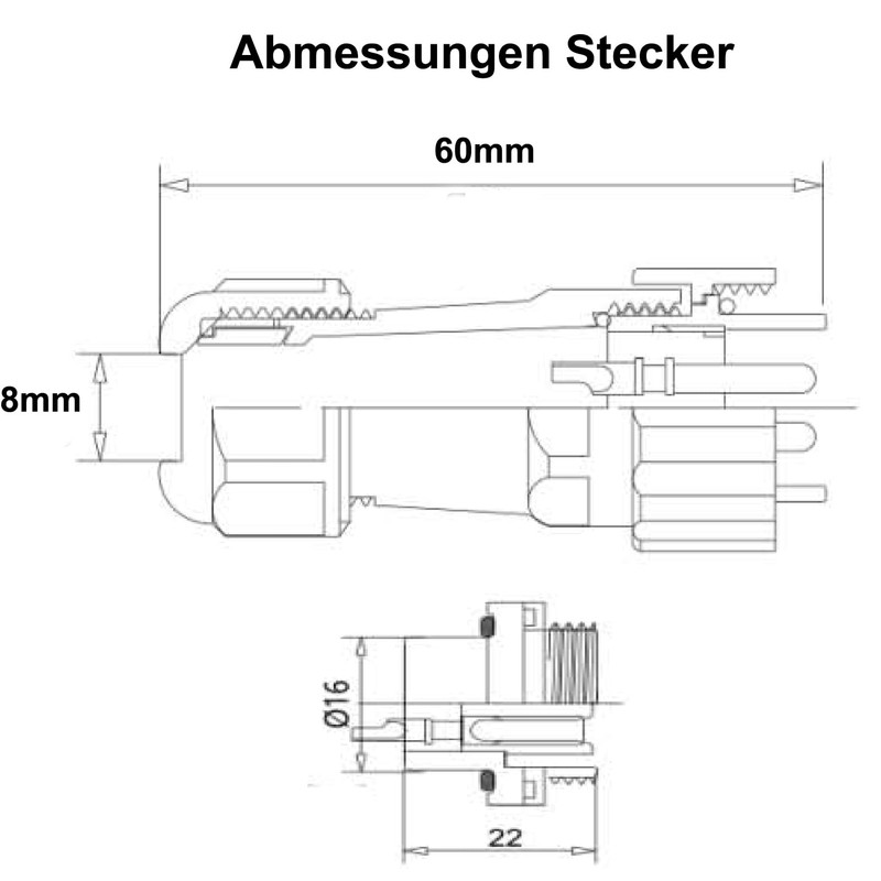 230 V 12 V IP68 16 mm 2-pin 3-pin 2-pin