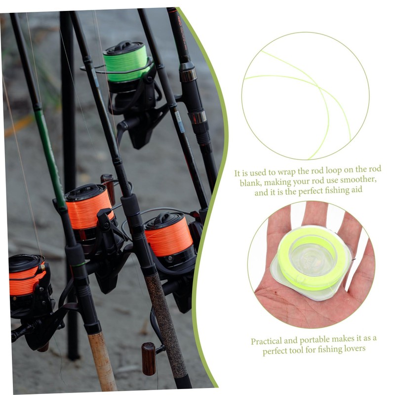 Mipcase 1roll Fishing Rod Binding Line Fluorescent Wire for Lure