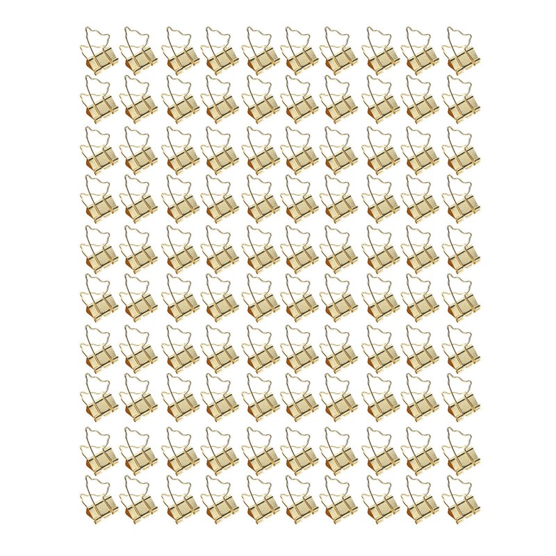 100pcs Binder Clips Strong Clamping Force Rust Prevention Metal Portable