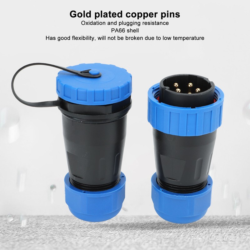 Waterproof Plug Socket Connector 380V 45A Welding Free Female Male