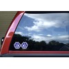 StickerTalk Mirrored Paw Prints with Cougar Mascots Vinyl Stickers, 2.75