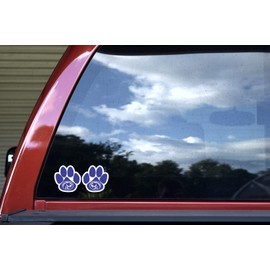 StickerTalk Mirrored Paw Prints with Cougar Mascots Vinyl Stickers, 2.75 inches by 2.75 inches