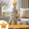 Gejoy Mini Velvet Gold Christmas Star Tree Topper Natural Rustic