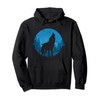 Moonlight Howling Wolf Forest Animal Predator Wolf Pullover Hoodie