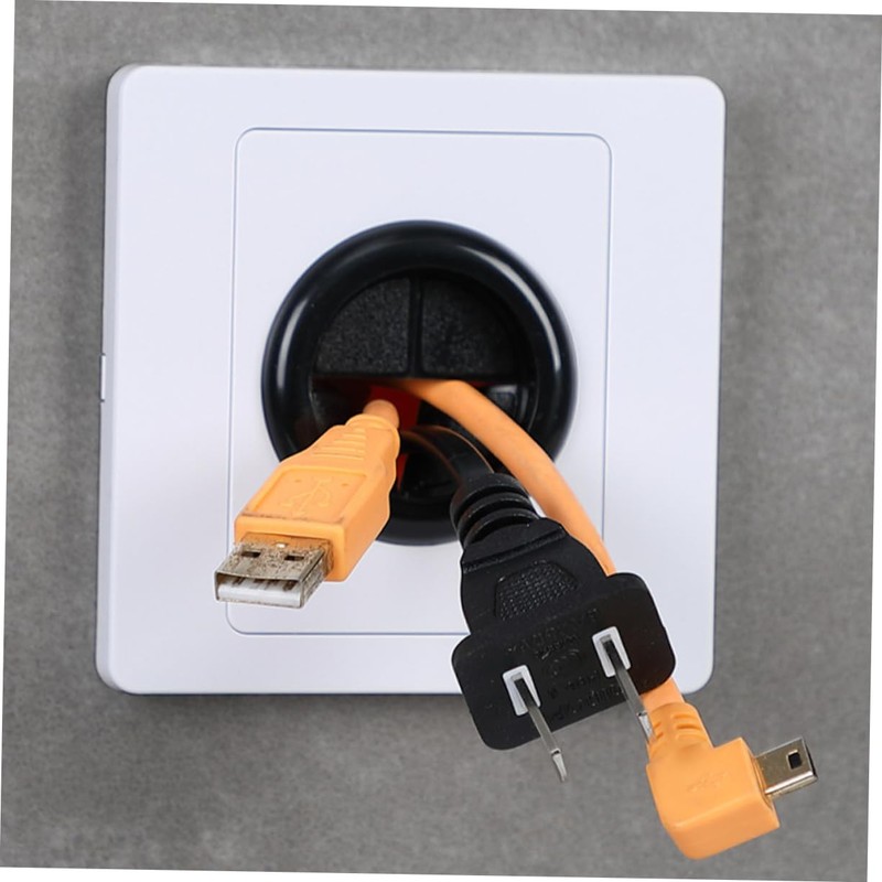 WOONEKY 5pcs Cable Pass Through Insert for Wires Wall Cable