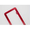 Creathome 201 Stainless Steel License Plate Frames with Shining Red