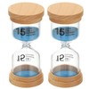 PATIKIL 15 Minute Sand Timer, 2 Pcs Wooden Sand Watch