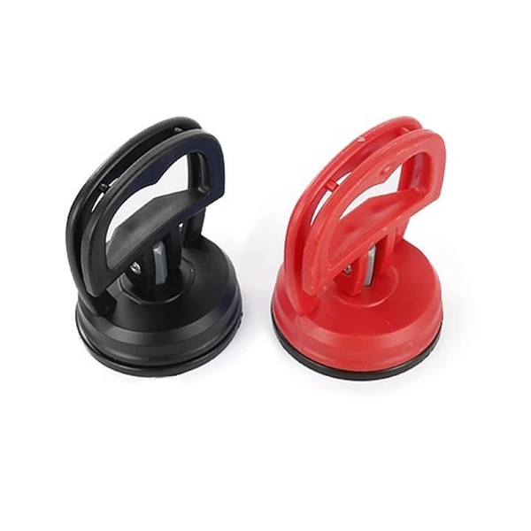 DFsucces Car Dent Repair Suction Cup Vacuum Lifter Strong Suction Board Multi-functional DIY Repair Tool for Car Dent Repair Mobile Phone Repair (2 Pieces, Red + Black)