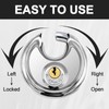 Vervida® Keyed Padlock Stainless Steel Disc Lock with 3 Keys,