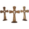 Catholic Wooden Cross Set for Table Decor, Rustic Wall Art