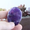 Ouubuuy Amethyst Thumb Worry Stone Healing Crystal Gemstone Pocket Palm