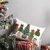 Christmas Blue Porcelain Lumbar Pillow Cover 12x20 Inch 1 Piece