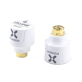 2pcs FOXEER FPV Antenna Lollipop 4 5.8GHz RHCP 2.5Dbi Stubby Antenna SMA for FPV Racing Drone Fatshark Goggles TX RX (White-SMA)