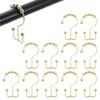 sourcing map 12Pcs Shower Curtain Hooks, Metal Double Glide Shower