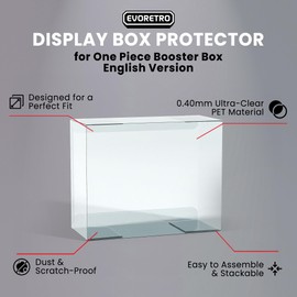 EVORETRO PET Protectors One Piece Booster Box (English, OPP 4-6, 0.40mm, 5-Pack) – Clear Protective Cases for TCG Display – Fits One Piece Card Game, Pokémon, MTG, and Collectible Trading Cards