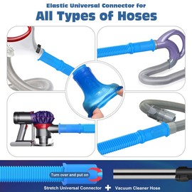 Sealegend 2 Pieces Dryer Vent Cleaner Kit Compatible with All Vacuum Cleaner, Dryer Lint Brush and Vacuum Hose Attachment with Stretch Universal Connector, Quickly Lint Remover