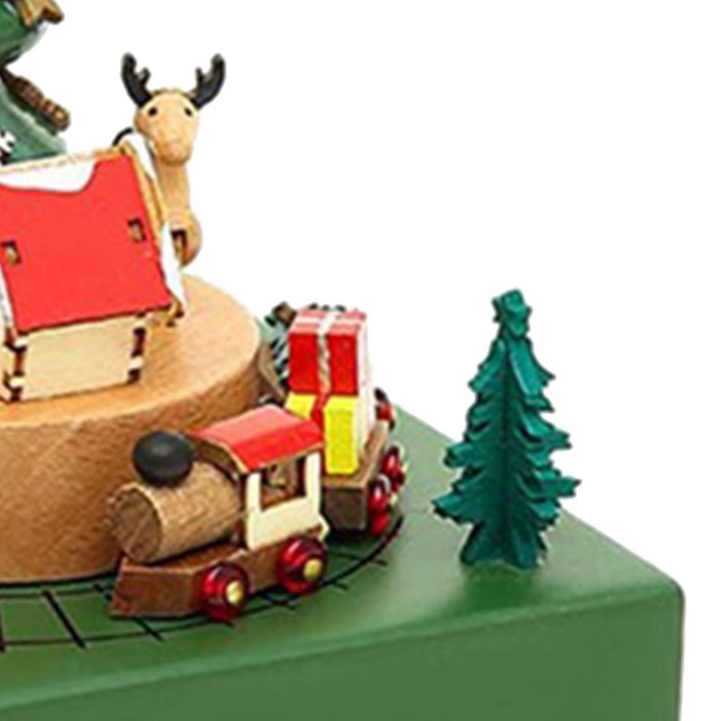 Wooden Train Music Box for Girls Boys Real Details Clear