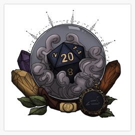 Leyland Designs Leo D20 - Tabletop Gaming Dice - The Astrology Collection Bumper Sticker Window Water Bottle Decal 5""