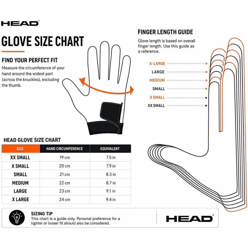 Head - Guante de Piel para Racquetball – Guante Transpirable