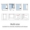 MitoVilla Extra Long Shower Curtain 72 x 84, Grey Marble