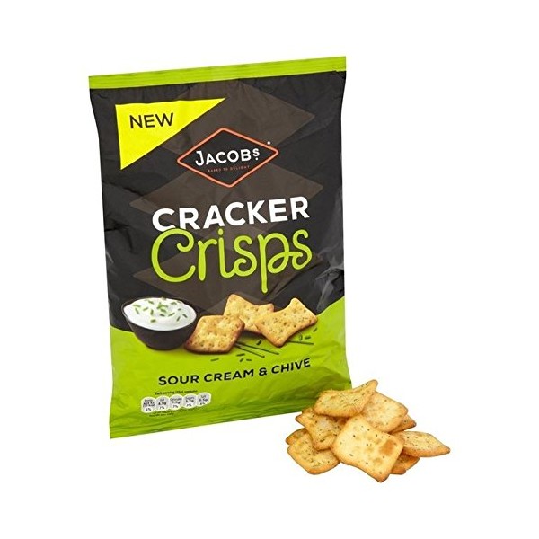 Jacob's Cracker Crisps Sour Cream & Chive 150g - Pack of 6