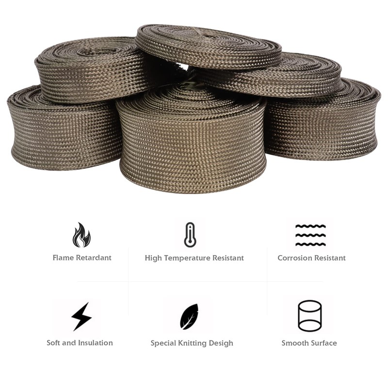 SUNNAREPOON Automotive Wire Hose Heat Shield Sleeve Roll 3/4'' -
