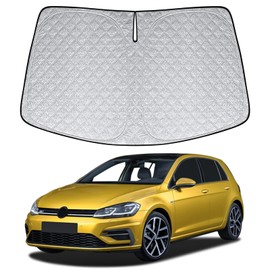 Car Windscreen Sun Protection Replacement for VW Golf 7 MK7 2014-2020, Foldable Parasol Covers, Car Windscreen UV Protection Sun Visor Accessories (Replacement for VW Golf MK7)