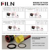FILN 2PCS 19mm (3/4'') Momentary Push Button Switch 12V 24VDC