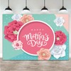 8x6ft Happy Mother's Day Photography Backdrop Pink Flower Photo Green
