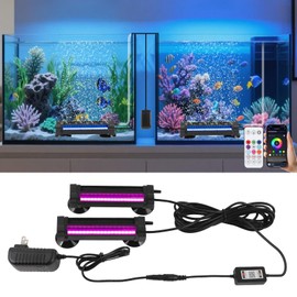 Fish Tank Bubbler Light for Aquarium: 2-in-1 Aquarium Grow Light with APP & Remote Control for Aquatic Pet Enthusiasts - RGB Changing Fish Lamp for 2-5 Gollon Freshwater Saltwater Tank Decor