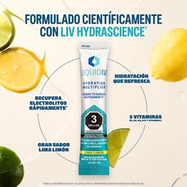 Liquid I.V.® Hydration Multiplier® sabor Lima-Limón, caja con 16 sobres