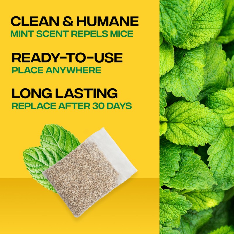 Victor Scent-Away Mouse Repellent Pouches with Peppermint Oil - Natural
