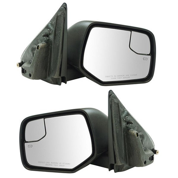 TRQ Driver & Passenger Side Mirror Set with Heat with
