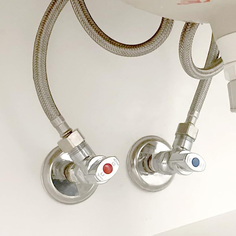 Pair M10 (10mm) x 1/2 x 600mm (60cm) Flexible Tap