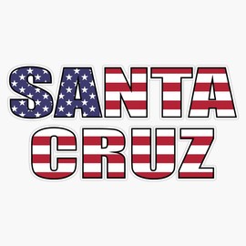 Santa Cruz Vinyl Bumper Sticker Decal Waterproof 5"