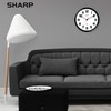 Sharp Atomic Analog Wall Clock - 12" Black Stylish Frame
