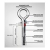 DOJA Industrial Extension Anchor Eye Bolt M6-8 Pack 5 Wall