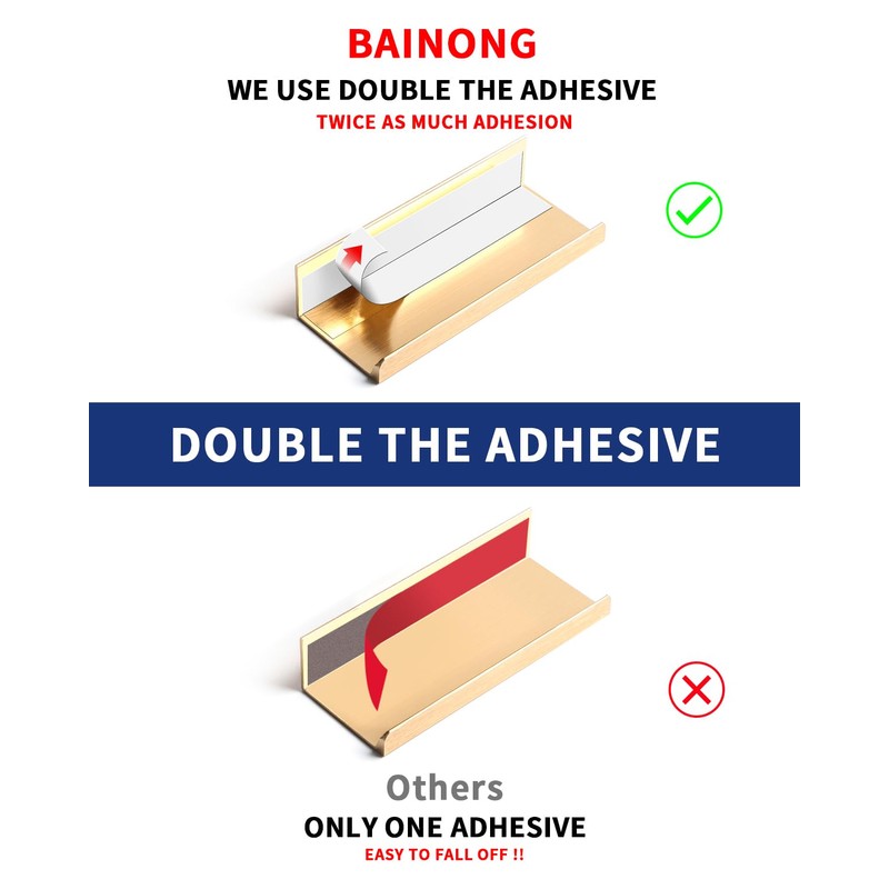 BaiNong 5pack 6 inch self Adhesive Cabinet pulls Adhesive Cabinet