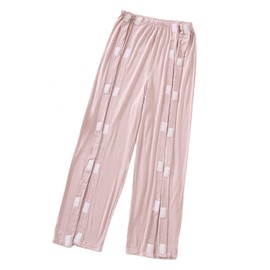 SOEDZUNG Women's Tear Away Pants for Post Surgery Recovery Soft Modal Fabric Side Snap Easy Open Incontinence Care Pants(Pink,M)