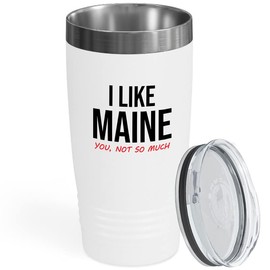 Cat Lovers White Viking Tumbler 20oz - I Like Maine - Funny Cats Owner Breed Kitty Kitten Pawsome Paw Persian Long Hair Fur Himalayan British