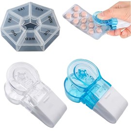 RUIENGCOMM 3 Pcs Portable Pill Taker, Portable Pill Taker Remover,Pills Pack Opener Assistance Tool,Tablet Pill Blister Pack Opener Assistance,No Touch Easy to Take Out, Tablet Dispenser