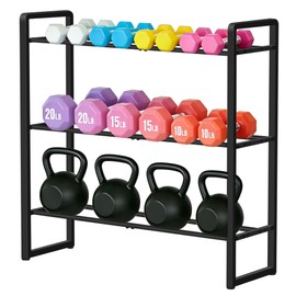 3 Tier Dumbbell Rack, 330 lb Capacity Weight Rack for Home Gym, Stand Only