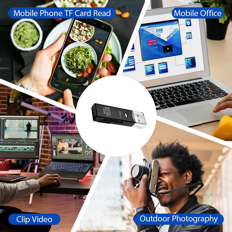 USB 3.0 Card Reader, SD Card Reader External Memory Card