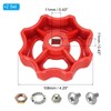 PATIKIL Outside Faucet Handle Square Stem Hole 7x7mm, ABS Round