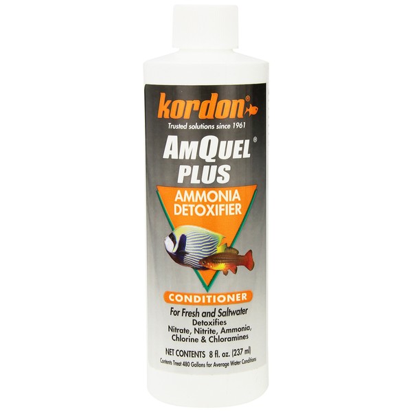 Kordon #33448 Amquel Plus - Ammonia Detoxifier for Aquarium, 8-Ounce