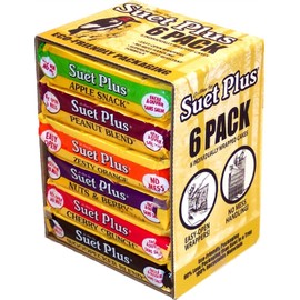 Wildlife Sciences Suet Plus Variety Suet Cake 6 Pack of Suet Cakes for Wild Birds