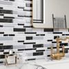 ReWallpaper Black and White Backsplash Tiles Peel and Stick 12"x12"