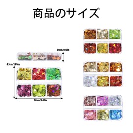 Nail Hologram Maple Leaf Autumn Leaves 4 Box Set Nail Parts Nail Sequins Colorful Maple Leaf Large Capacity Ultra Thin Glitter Nail Glitter Glitter Maple Leaf Gel Nail Resin Enclosed Nail Art Decoration Face Body Gel Nail Accessories DIY Craft Deco Parts