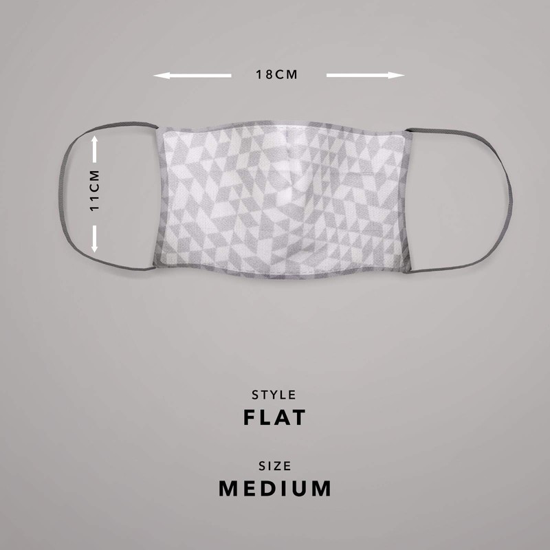 Triple Layer Flat Face Masks - Washable and Reusable Fabric